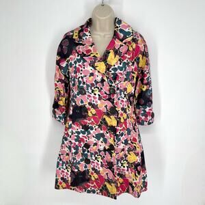 Vertigo Paris NWT Double-Breasted Trench Coat *NO BELT* Size XS Abstract Spring